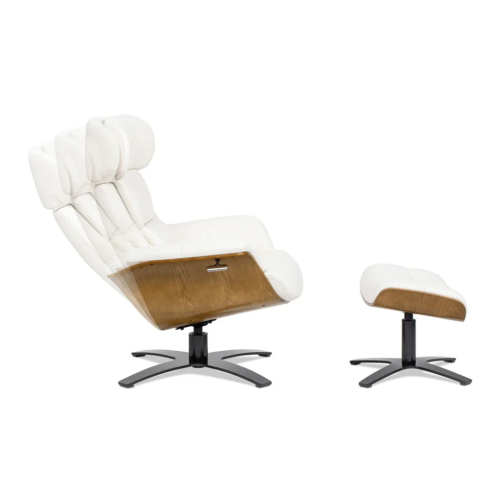 Jovan 31,5 Zoll Relaxsessel aus echtem Leder mit Hocker