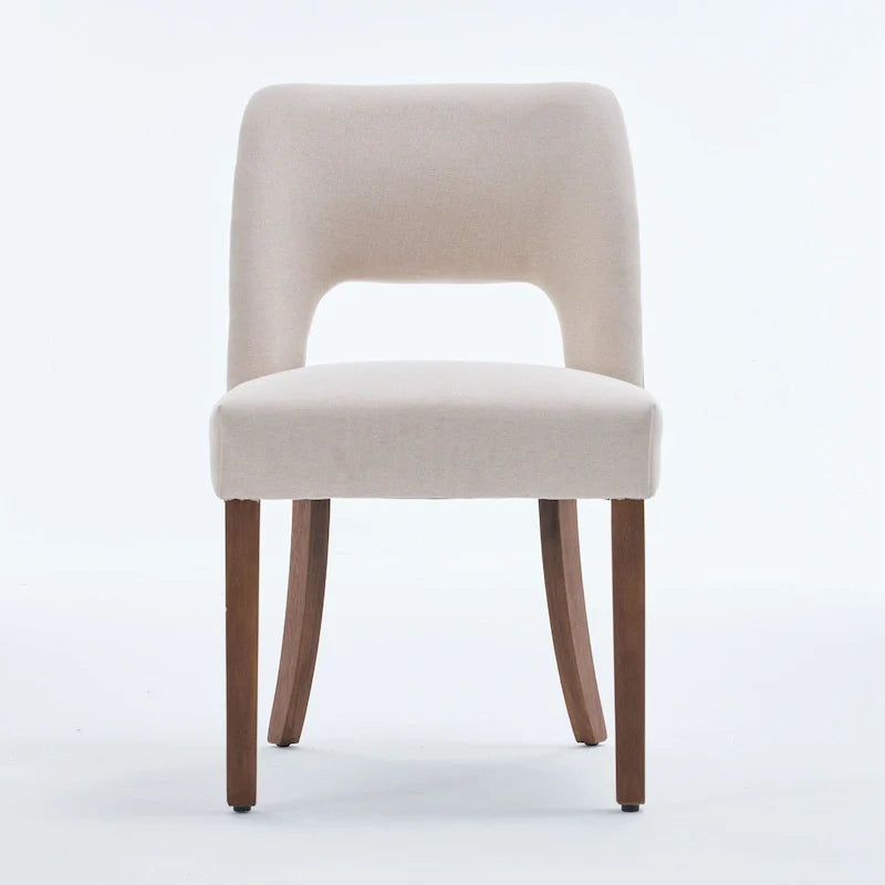 Ensemble de 4 chaises de salle à manger rembourrées en tissu