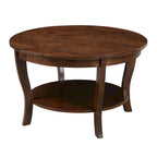 Convenience Concepts American Heritage Round Coffee Table with Shelf