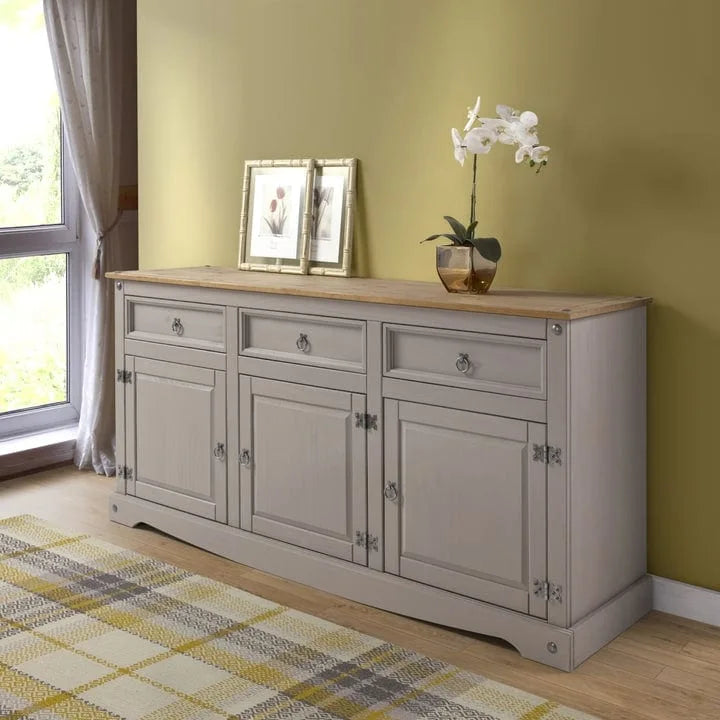 Buffet bahut en bois de 65 pouces, style ferme – Collection Corona