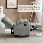 Green Oversized Manual Recliner with Swivel, Rocking, and Fabric Upholstery