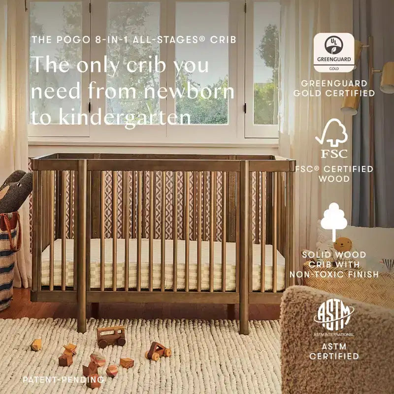 Lit bébé convertible Babyletto Pogo 8-en-1 avec kits de conversion pour toutes les étapes