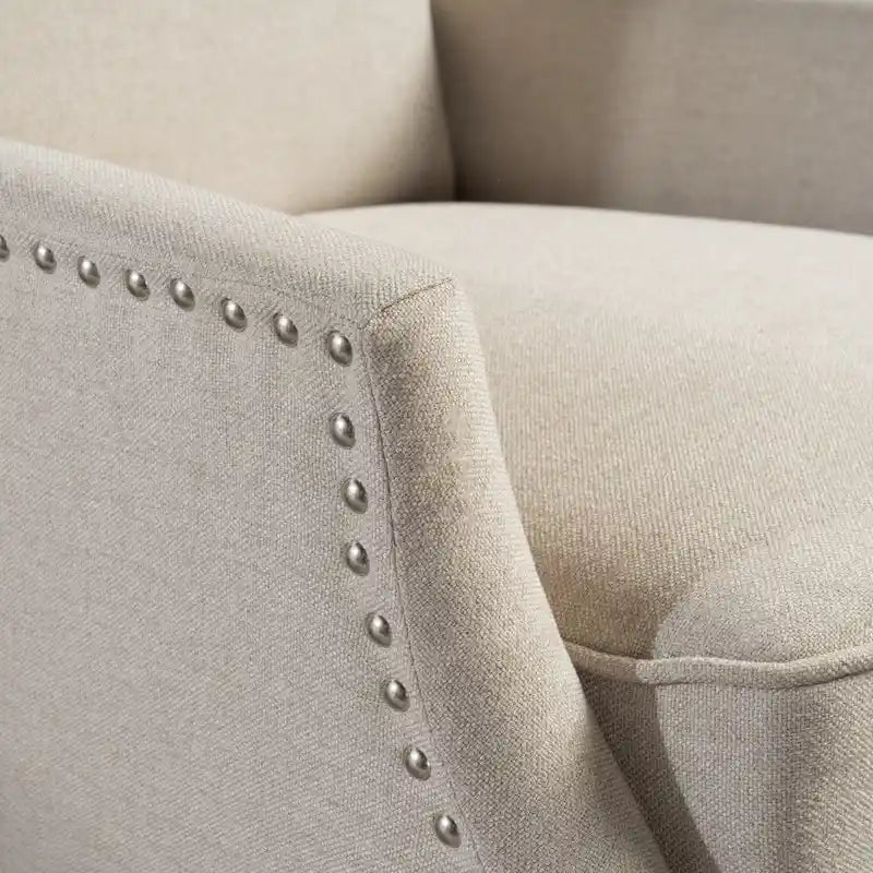 Fauteuil inclinable à dossier haut avec mécanisme à pression, rembourré, style classique, meuble d’appoint pour le salon