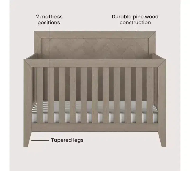 Child Craft Kieran babybed, dubbele commode en ladekast als 3-delige babykamerset, inclusief 4-in-1 ombouwbaar babybed, commode en ladekast