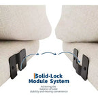 Modulaire loveseatbank van chenillestof, 2-zits wolkbank met zeer veerkrachtige sponsvulling, compacte bank zonder poten voor kleine ruimtes