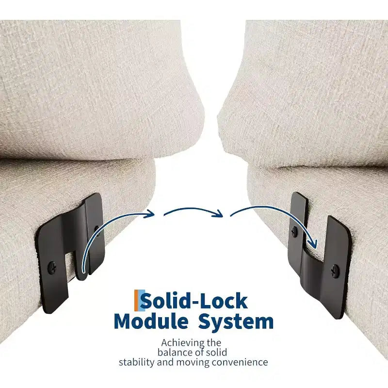 Modulaire loveseatbank van chenillestof, 2-zits wolkbank met zeer veerkrachtige sponsvulling, compacte bank zonder poten voor kleine ruimtes