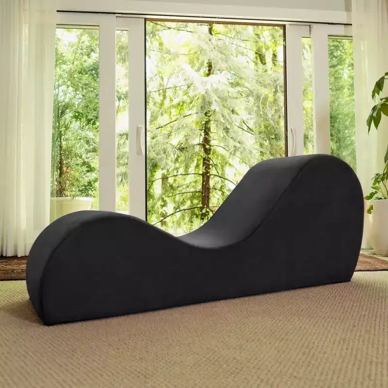 Chaise longue Avana élégante pour le yoga - Fabriquée aux États-Unis - Idéale pour les étirements, la relaxation, l’exercice et plus encore, 60D x 18W x 26H pouces, gris clair