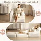 Yaheetech 2-in-1-Klappsofabett, klappbarer Sessel als Bett für Wohnzimmer und Schlafzimmer