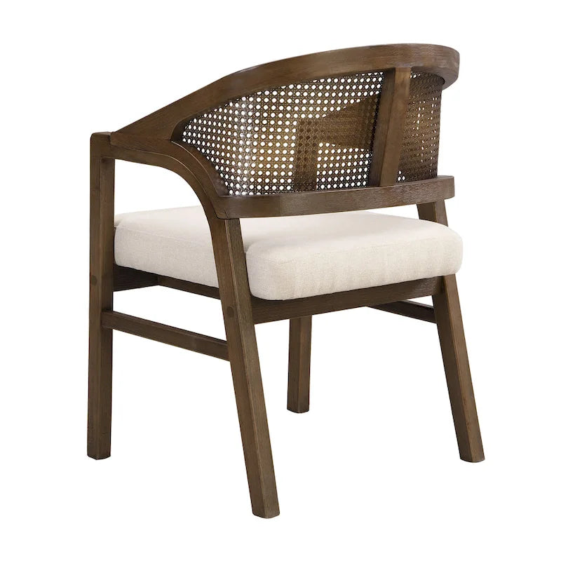 Christopher Knight Home – Chaise de salle à manger rembourrée en cannage (lot de 2)