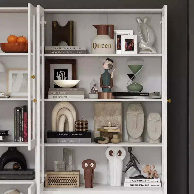 Vitrine bibliothèque-organiseur de garde-manger Famapy Combo à portes vitrées