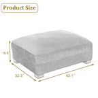 Pouf d’appoint moderne surdimensionné en tissu côtelé