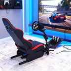 Foldable Racing Simulator Cockpit, Adjustable Wheel Stand for G29/G920/G923, Fits Thrustmaster, Fanatec, Hori, Mad Catz, Pedal Angle Adjustable