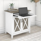 Key-West-Sekretärschreibtisch mit Aufbewahrungsschrank von Bush Furniture