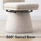 Set aus 6 modernen, um 360° drehbaren, armlehnenlosen Esszimmerstühlen mit Sockelbasis, eleganten Akzentstühlen für Küche, Esszimmer oder Büro – Panipeachy