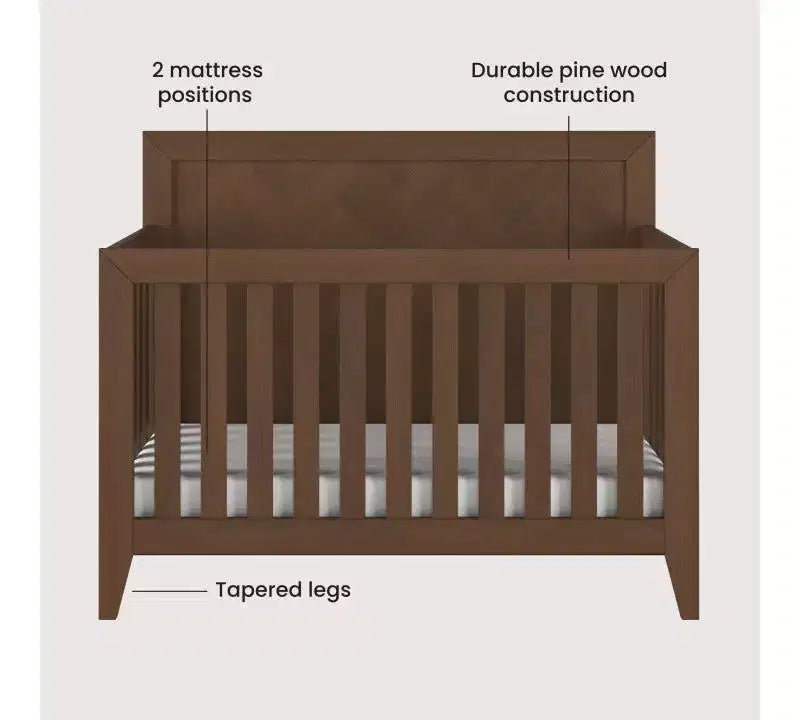 Child Craft Kieran babybed, dubbele commode en ladekast als 3-delige babykamerset, inclusief 4-in-1 ombouwbaar babybed, commode en ladekast