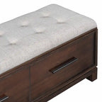 Shoe Bench with Removable Cushion and Hidden Storage for Entryway and Living Room Organization