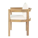 Christopher Knight Home Irene rustieke 9-delige eethoek voor buiten van acaciahout met stoelen met gebogen rugleuning en kussens