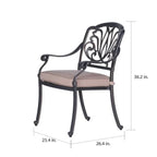 Ensemble repas de 13 pièces en aluminium gris canon de fusil Manasquan par Havenside Home