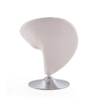 Fauteuil d’appoint pivotant Manhattan Comfort Curl en chrome et mélange de laine (lot de 2)