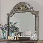 Ensemble traditionnel Vame de 2 pièces comprenant une commode à 9 tiroirs et un miroir, par Furniture of America