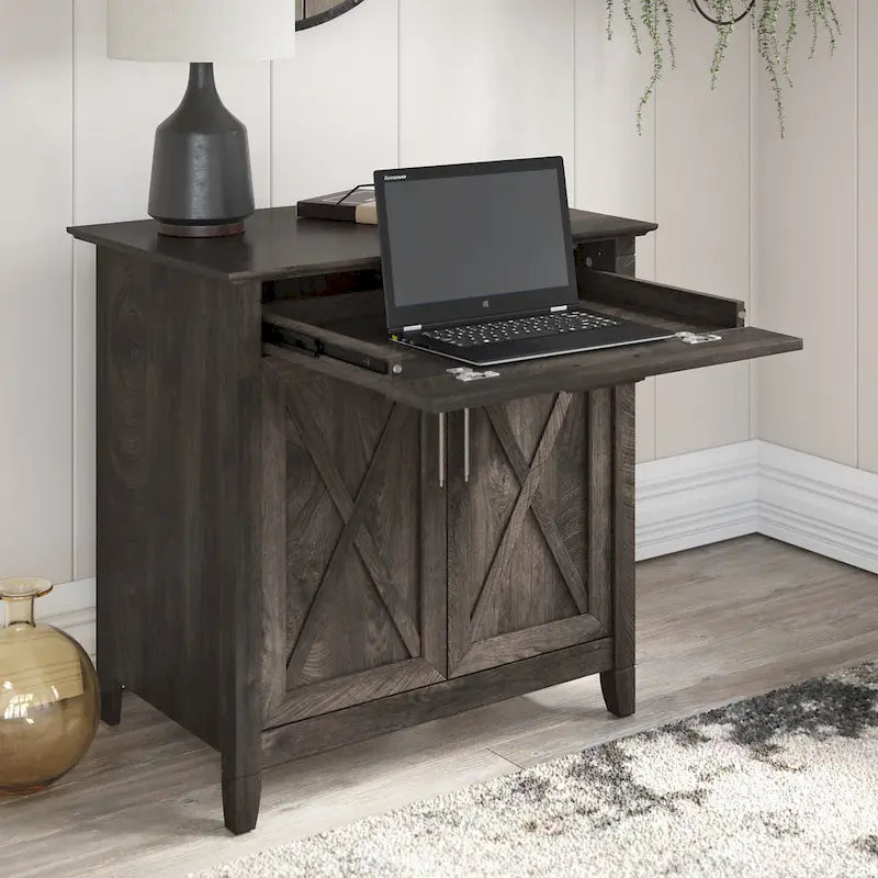 Key-West-Sekretärschreibtisch mit Aufbewahrungsschrank von Bush Furniture