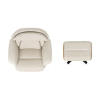Jovan 31,5 Zoll Relaxsessel aus echtem Leder mit Hocker