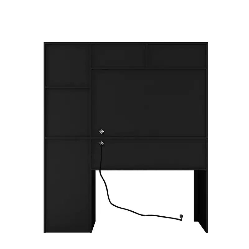 51.18IN Modern Computer Desk with Hutch and Bookshelf, Office Desk with Ample Storage, Writing Desk for Study, Reading Room