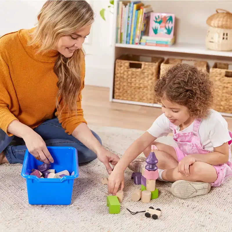 Meuble mobile à plateaux avec casiers et 15 bacs frontaux à ouverture en forme de cuillère, 3 x 4, mobilier pour enfants