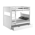 Camaflexi Etagenbett Full über Full mit ausziehbarem Twin-Bett – Kopfteil mit Paneelen