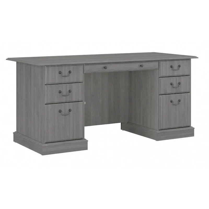 Bush Furniture Saratoga Schreibtisch für Führungskräfte mit Schubladen und Stauraum