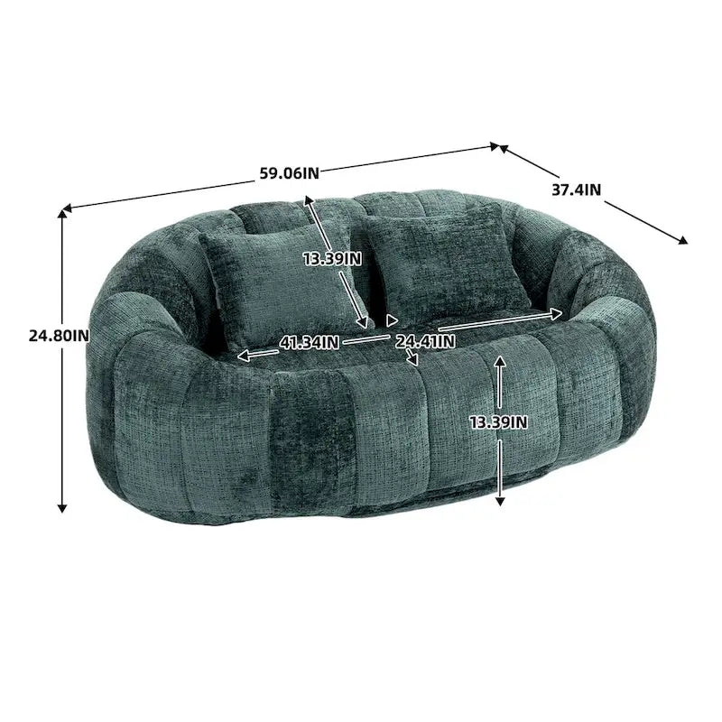 Fauteuil poire en chenille, canapé relaxant