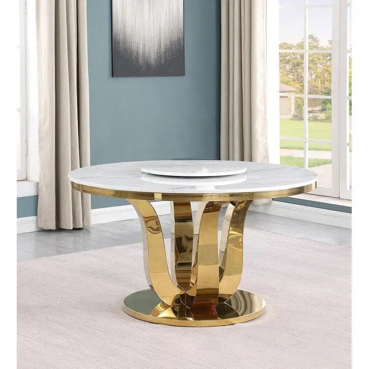 Best Quality Furniture D325-SC324-7 ronde eetkamerset met 5 delen