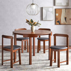 Ensemble de salle à manger rond compact Harrisburg Tobey de 5 pièces
