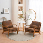 Moderner gepolsterter Akzentstuhl im Mid-Century-Stil