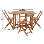 SAFAVIEH Brandy 5-teiliges Outdoor-Esszimmerset – 43 B x 35 T x 29 H
