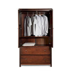 Kleiderschrank aus Massivholz mit 2 Türen – 41 x 72 x 22