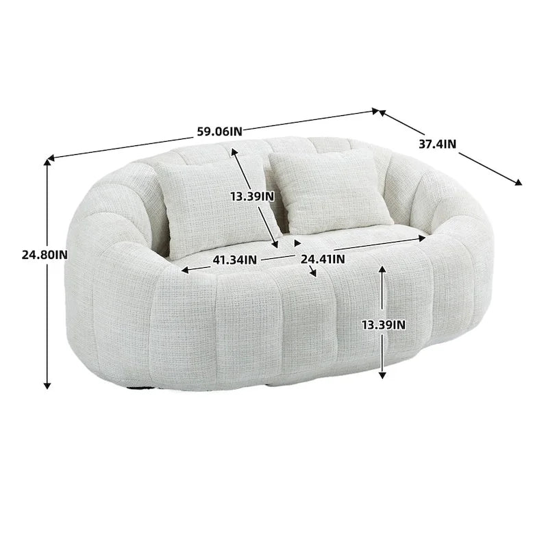 Fauteuil poire en chenille, canapé relaxant
