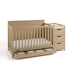 5-in-1 converteerbaar babybedje en commode met lade