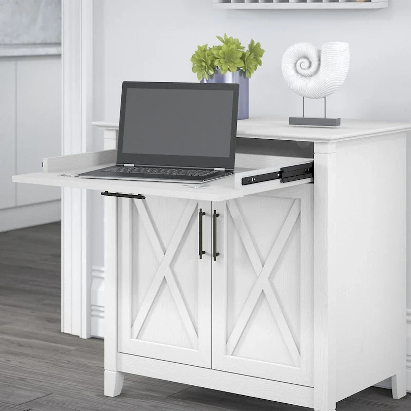 Key-West-Sekretärschreibtisch mit Aufbewahrungsschrank von Bush Furniture