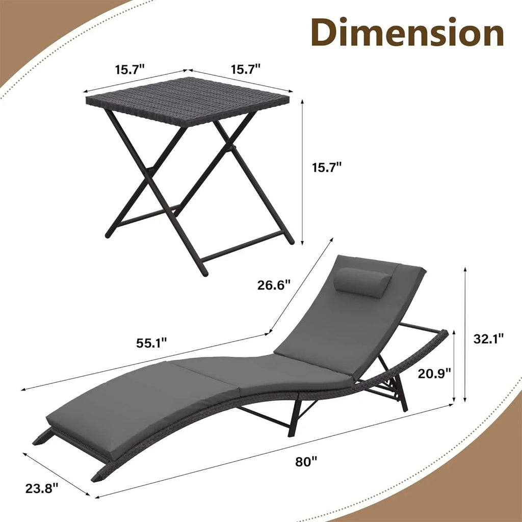 Kullavik 3-teiliges Outdoor-Loungesessel-Set