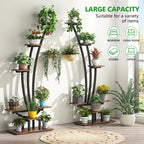 Support pour plantes d’intérieur, présentoir à fleurs à 6 niveaux pour la maison et le jardin – lot de 2