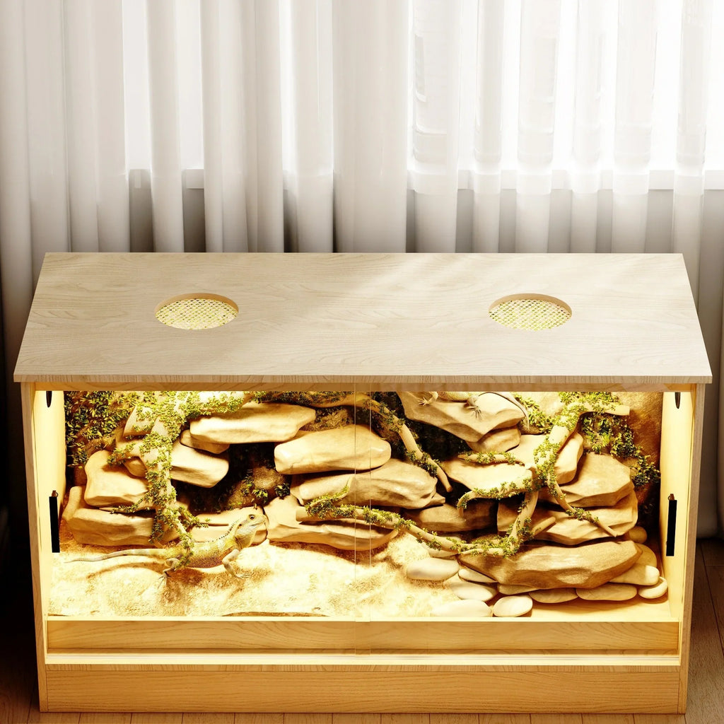 Habitat pour reptiles — terrarium spacieux pour lézards, serpents et autres — 47,2