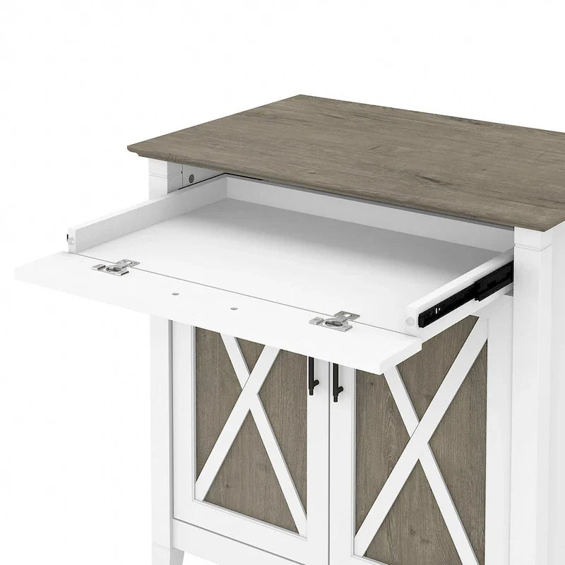 Key-West-Sekretärschreibtisch mit Aufbewahrungsschrank von Bush Furniture