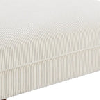 Pouf d’appoint moderne surdimensionné en tissu côtelé