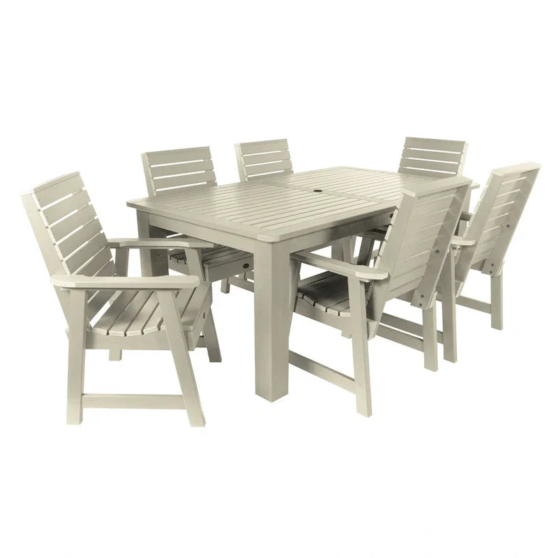 HIGHWOOD PROFESSIONAL 7-teiliges Garten-Ess-Set 42x72