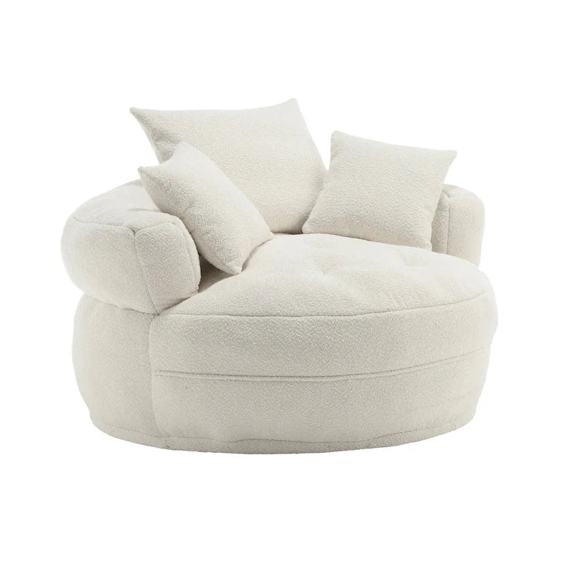 Round Lazy Sofa Chair ?C White/Blue/Grey/Yellow/Orange/Rose Red/Navy/Green, Single & Couple Seat