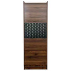 GDFStudio Sinclair Modern 36 Wood Folding Study Table with Storage