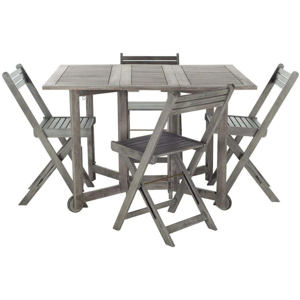 SAFAVIEH Brandy 5-teiliges Outdoor-Esszimmerset – 43 B x 35 T x 29 H