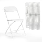 10er-Pack Kunststoff-Klappstühle mit einer Tragfähigkeit von 350 lb für Veranstaltungen, Büro, Hochzeiten, Partys, Picknicks und Küche
