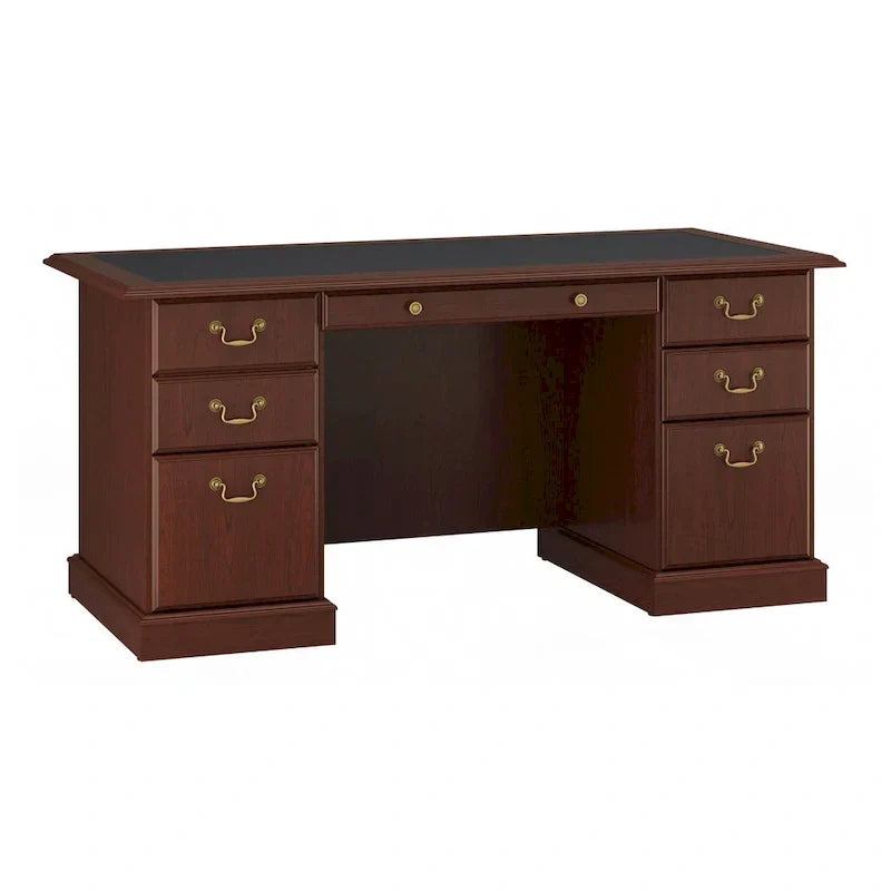 Bush Furniture Saratoga Schreibtisch für Führungskräfte mit Schubladen und Stauraum